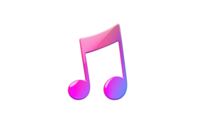 Colorful musical note icon with a gradient effect, perfect for music-related designs, apps, and creative digital projects. png