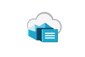Cloud storage graphic with envelopes symbolizes digital communication, file management, and online data exchange for virtual connectivity. png