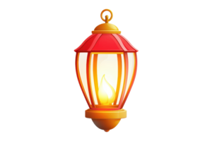 Colorful lantern illustration with glowing light. Ideal for festive themes, design elements, and decorative purposes. Vibrant and engaging. png