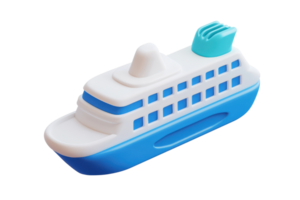 Colorful toy boat isolated on transparent background. Perfect for children's play and imaginative adventures with vibrant design and fun details. png