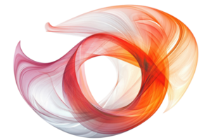 Dynamic swirling abstract art in vivid red and white tones, resembling an ethereal motion captured in fluid brushstrokes. png