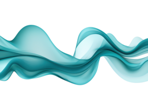 Elegant blue flowing waves creating abstract shapes, suitable for backgrounds, web design, and creative graphics. png