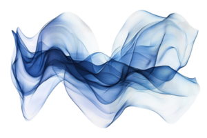 Elegant abstract wave design in blue and white, creating a smooth flow of lines and curves for a modern artistic background. png
