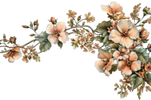 Elegant floral arrangement with pink and green tones, perfect for decorative use in invitations, backgrounds, or design projects. png