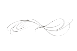 Elegant silver swirl design on transparent background, perfect for invitations, decorative elements, and elegant design projects. png