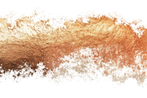 Dynamic copper-colored wave of particles in motion, creating an artistic and energetic texture, perfect for creative design projects. png