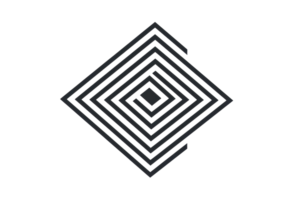 Geometric black spiral pattern on a transparent background. Ideal for modern design concepts and artistic projects. png