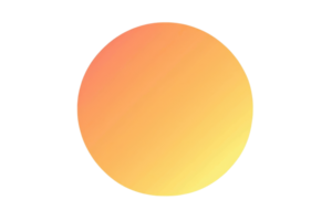 Gradient circle with orange and yellow hues, symbolizing warmth and energy. Perfect for abstract backgrounds and design concepts. png