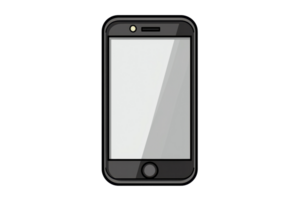 illustration de une moderne téléphone intelligent avec une Vide filtrer, parfait pour La technologie thèmes et numérique la communication concepts. png