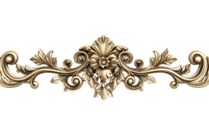 Intricate ornamental design with elegant floral and scrollwork patterns in a vintage style. Perfect for decorative and artistic applications. png