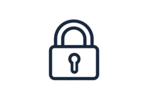 Secure, digital padlock icon symbolizing protection, privacy, and online security. Ideal for technology or cybersecurity themes. png