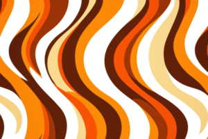 Retro abstract wavy pattern in warm orange tones creates a vibrant, nostalgic backdrop ideal for modern design and artistic projects. png