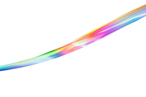Vibrant abstract colorful light streak on transparent background. creating a dynamic and energetic visual effect. Perfect for creative design projects. png