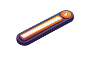 illustration of a modern user interface progress bar with a checkmark. Perfect for web design and app development. png
