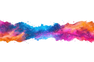 Vibrant cosmic nebula with swirling colors and stars, creating a stunning abstract space design perfect for backgrounds and creative projects. png