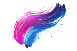 Vibrant digital abstract art splash with dynamic pink and blue brush strokes, ideal for modern design inspiration and creative projects. png