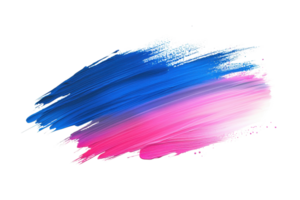 Vibrant abstract brushstroke art in blue and pink, blending colors to create a dynamic and eye-catching visual. Perfect for creative design projects. png