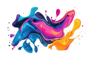 Vibrant abstract fluid art with swirling colors and flowing patterns, ideal for creative design projects and modern digital backgrounds. png