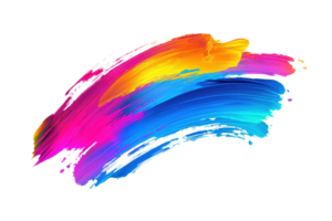 Vibrant abstract paint strokes blend seamlessly, showcasing vivid blues, pinks, and yellows in a dynamic artistic expression. png