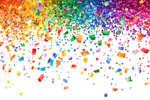 Vibrant abstract pattern with colorful squares and gradient background, creating a festive and dynamic visual effect. png