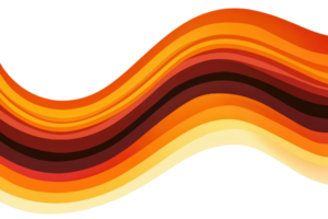 Vibrant abstract wave design in warm orange hues, showcasing dynamic movement and fluidity. Perfect for creative projects and backgrounds. png