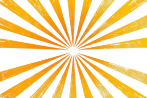 Vibrant abstract sunburst design with orange and yellow rays radiating from the center, creating a dynamic and energetic visual impact. png