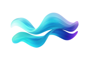 Vibrant abstract wave illustration in blue gradient colors. Perfect for modern design projects and creative presentations. png