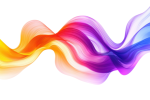 Vibrant abstract wave of colorful light trails blending seamlessly for a dynamic and artistic background or design inspiration. png
