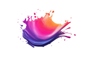 Vibrant splash of colorful paint creates an artistic and dynamic visual. Perfect for creative projects and abstract backgrounds. png