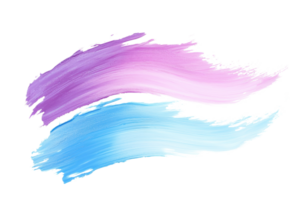 Vibrant purple and blue watercolor brush strokes creating a dynamic and artistic abstract pattern, ideal for creative design projects. png