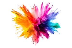 Vibrant explosion of colors in abstract form, showcasing dynamic energy and creativity. Perfect for backgrounds and artistic designs. png
