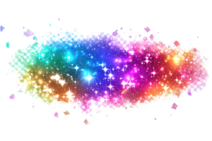 Vibrant multicolored starry nebula with a spectrum of colors, creating a mystical outer space scene full of wonder and cosmic beauty. png