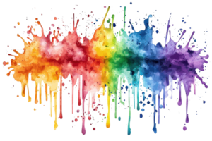 Vibrant splash of rainbow colors in dynamic abstract art, capturing the essence of creativity and movement in a stunning visual display. png