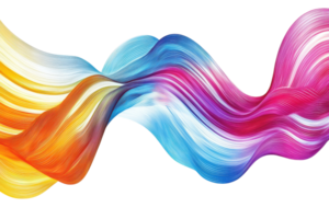 Vibrant swirl of colorful paint strokes blending in dynamic motion, creating a stunning abstract pattern on a transparent background. png