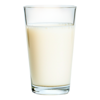 Fresh Milk in Clear Glass with Smooth White Texture and Reflection png