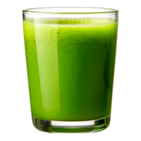 Fresh Green Smoothie in Glass with Foamy Texture and Vivid Color png