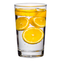 Refreshing Lemon Water with Citrus Slices in a Glass png