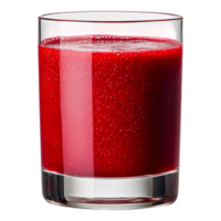 Fresh Red Smoothie in a Transparent Glass with Ice Cubes png