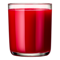 Refreshing Red Beverage in Clear Glass with Smooth Surface png