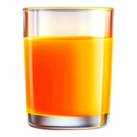 Fresh Orange Juice in a Clear Glass png