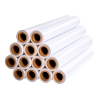 Stack of White Paper Rolls for Printing and Artwork Projects png