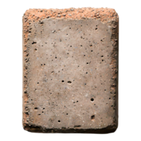 Textured Concrete Block with Holes and Rough Edges png