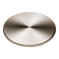 Metallic Round Surface with Smooth Brushed Texture and Reflection png