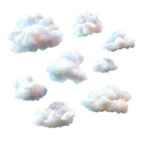Soft White Clouds in Blue Sky with Gentle Light and Texture png