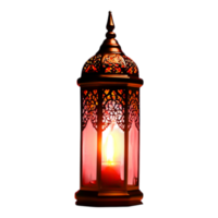 Ornate Lantern with Flame Illuminating Intricate Patterns and Designs png