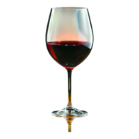 Elegant Red Wine Glass with Reflection and Soft Lighting png