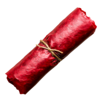 Red Wax Sealed Scroll Wrapped in Natural Twine String png