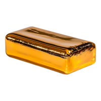 Shiny Gold Bar Displaying Luxurious Wealth and Opulence png