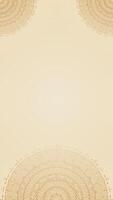 Clean And Simple Traditional Hand Drawn Gold Mandala Art Vertical Background with Intricate Circular Patterns vector