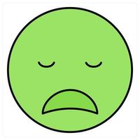 Disappointed and expression icon concept vector